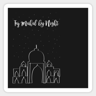 Taj Mahal by Night Sticker